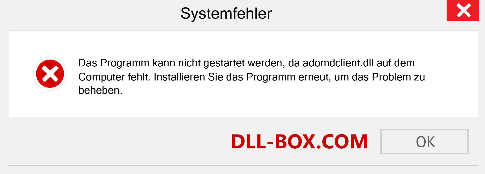adomdclient.dll-Datei fehlt?. Download für Windows 7, 8, 10 - Fix adomdclient dll Missing Error unter Windows, Fotos, Bildern