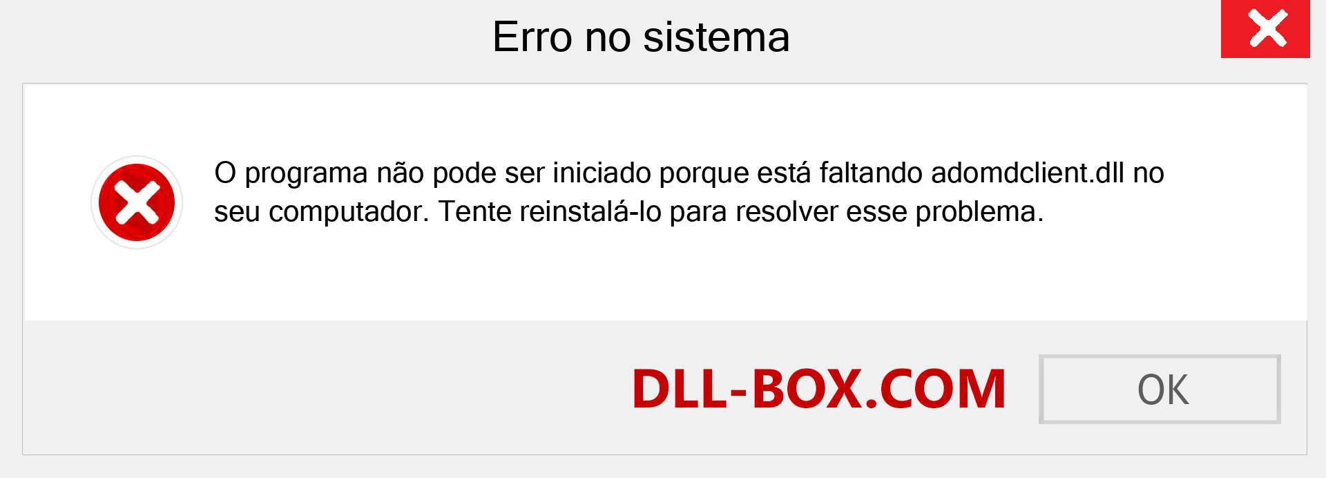 Arquivo adomdclient.dll ausente ?. Download para Windows 7, 8, 10 - Correção de erro ausente adomdclient dll no Windows, fotos, imagens