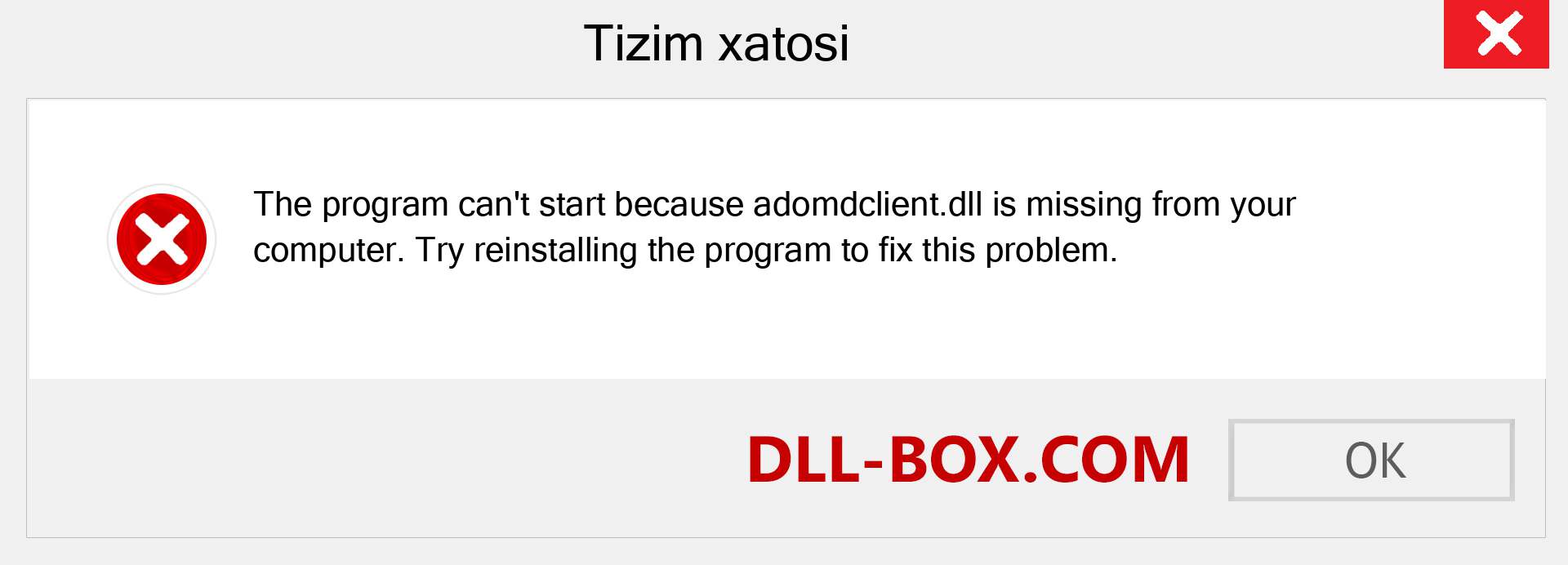 adomdclient.dll fayli yo'qolganmi?. Windows 7, 8, 10 uchun yuklab olish - Windowsda adomdclient dll etishmayotgan xatoni tuzating, rasmlar, rasmlar